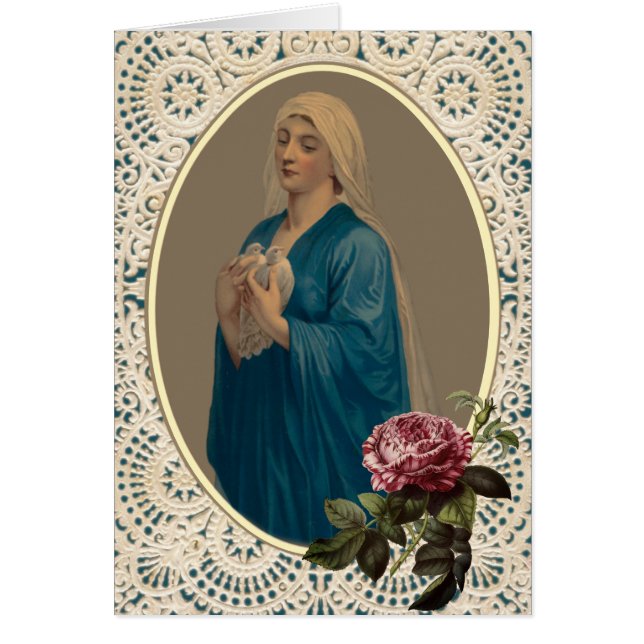 Vierge catholique Marie Dentelle religieuse Rosel (Devant)