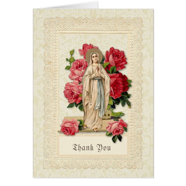 Vierge catholique Marie Rosary Merci funéraire (Devant)