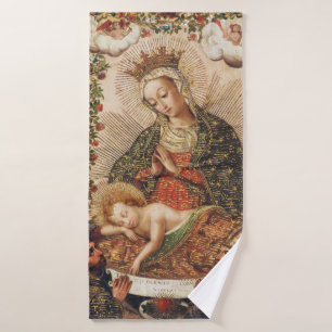 Vierge de l'école cuzquénienne adorant l'enfant Jé