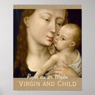 Vierge de Weyden et affiche de carte de l'enfant