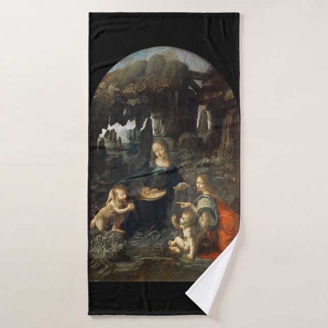 Vierge des Roches, Léonard de Vinci (Serviette de bain)