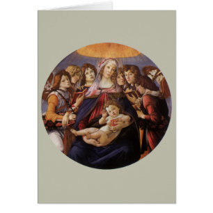 Vierge et enfant aux anges par Sandro Botticelli