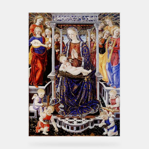 Vierge et Enfant enthronisés avec Ange musicien