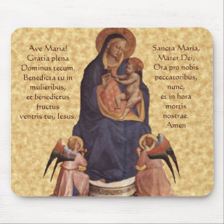 Vierge et enfant, tapis de souris d'avenue Maria