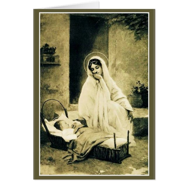 Vierge Marie avec la huche de Jésus d'enfant (Devant)