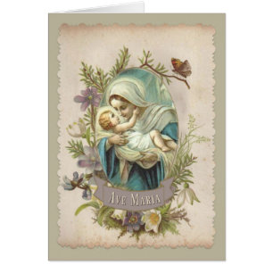 Vierge Marie béni avec le bébé Jésus