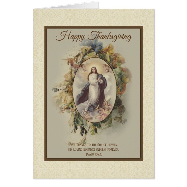 Vierge Marie béni religieux thanksgiving (Devant)