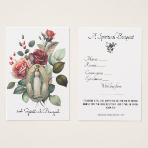 Vierge Marie Bouquet spirituel Prière Sainte Carte