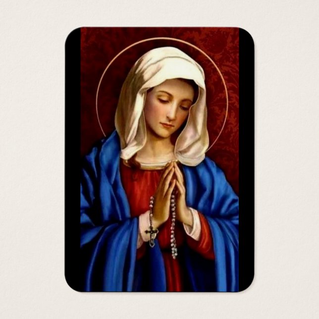 Vierge Marie catholique Carte photo funéraire (Devant)