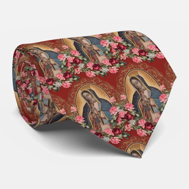 Vierge Marie de Guadalupe Mexique Cravate espagnol (Roulé)