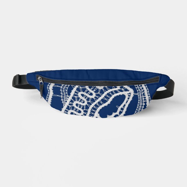 Vierge Marie, dentelle blanche, bleu marine (Recto)