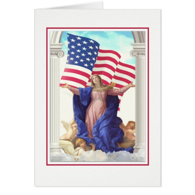 VIERGE MARIE DRAPEAU AMÉRICAIN DES ETATS-UNIS (Devant)