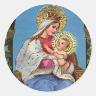 Vierge Marie et Bébé Jésus Stickers religieux