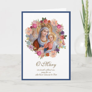 Vierge Marie Jésus Carte religieuse des mères