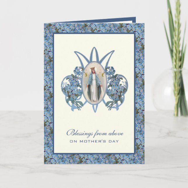 Vierge Marie Jésus Prière catholique Carte religie (Devant)
