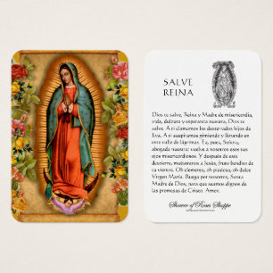 Vierge Marie Salve Reina Espagnol Prière Carte Sai
