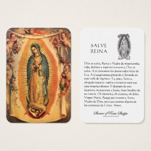 Vierge Marie Salve Reina Espagnol Prière Carte Sai