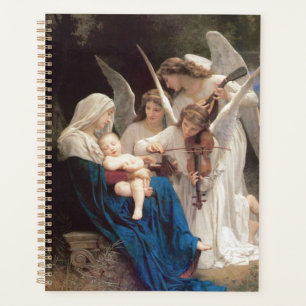 Vierge Marie tenant bébé Jésus Anges Spiral
