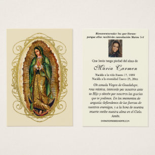 Vierge Mexique Guadalupe Espagne prière funéraire