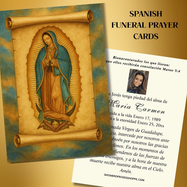 Vierge Mexique Guadalupe Espagne prière funéraire (Créateur téléchargé)