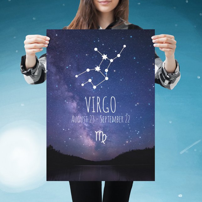 Vierge | Poster personnalisé Zodiac Constellation (Créateur téléchargé)