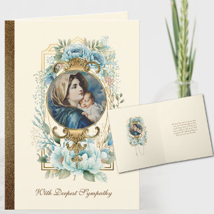 Vierge religieuse Marie Jésus Carte de Sympathie c