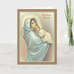 Vierge religieuse Marie Jésus Carte de Sympathie c