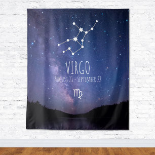 Vierge Tapisserie d'astrologie personnalisée