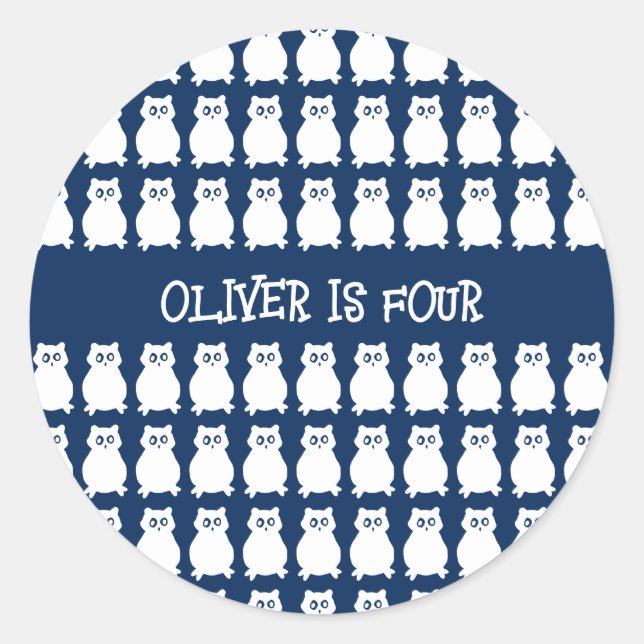 Vierjährige Geburtstagsparty Runder Aufkleber (Vorderseite)