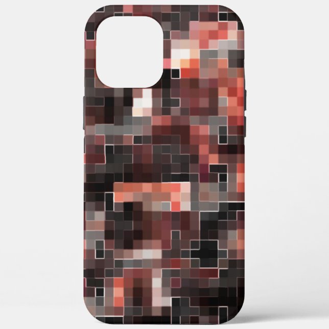 Vierkachelmosaik in Beige-Braun Case-Mate iPhone Hülle (Rückseite)