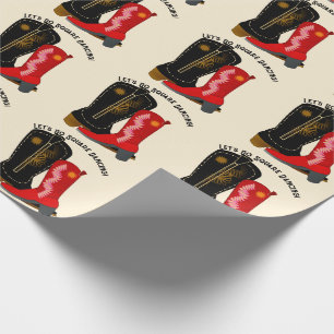 Vierkant-Tanz-Cowboy-Stiefel Geschenkpapier