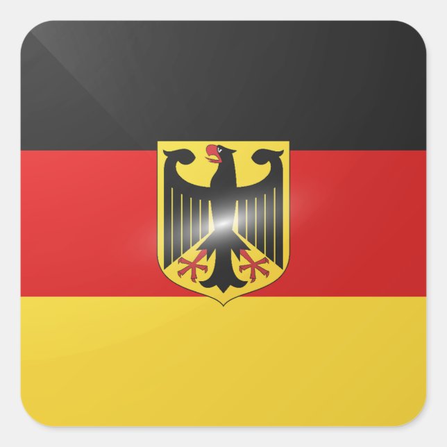 Vierkantflagge Quadratischer Aufkleber (Vorderseite)