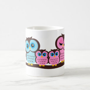 vierköpfige Familie Kaffeetasse