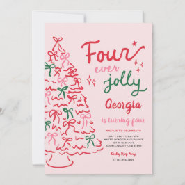 Viermal ewig fröhliche Kokette Weihnachten 4. Gebu Einladung