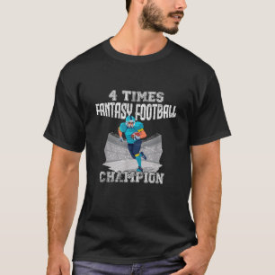 Viermal Fantasy Football Champion American Footbal T-Shirt