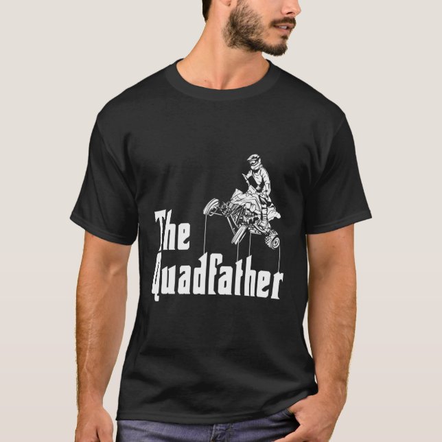 Vierrader-Quad-Bike-Geschenk-Hoo des Quadvaters AT T-Shirt (Vorderseite)