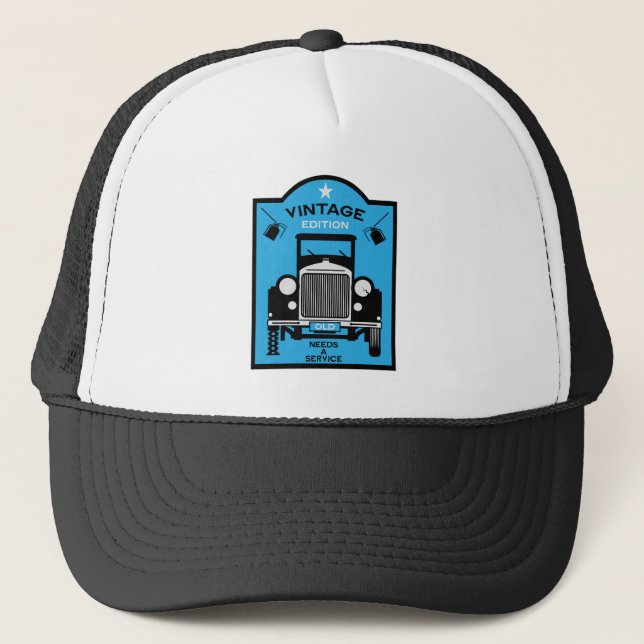 Vierragenarian Happy Birthday Over the Hill Truckerkappe (Vorderseite)