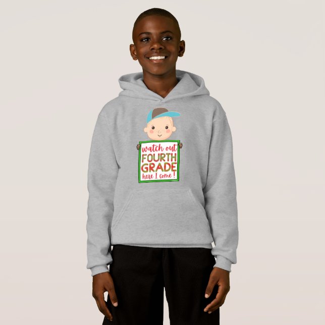 VIERSTGRAD HIER SEHEN, KOMME ICH lustig niedlich Hoodie (Vorne ganz)