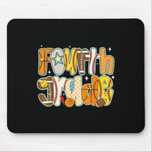 Vierte 4. Klasse Junge Baseball Basketball Fußball Mousepad
