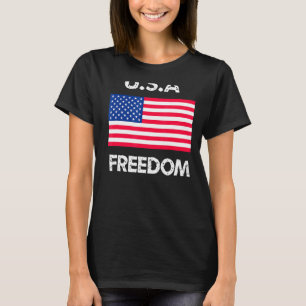 Vierte Fahne und Freiheit der USA am 4. Juli T-Shirt