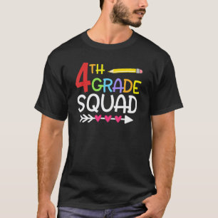 Vierte Klasse Bleistift Süße 4. Klasse Squad Lehre T-Shirt