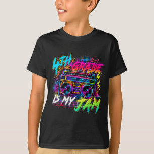 Vierte Klasse ist Jam Retro zurück zur Schule Lehr T-Shirt
