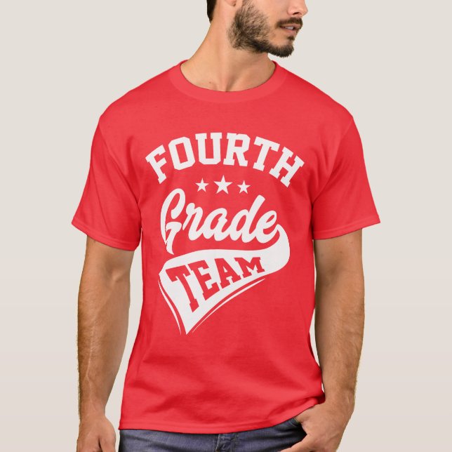 vierte Klasse Lehrer zurück zur Schule T-Shirt (Vorderseite)