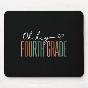 Vierte Klasse Oh Hey Retro Zurück zur Schule 4. Kl Mousepad