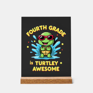 Vierte Klasse Turtle-y großartiger erster Tag der Acrylschild