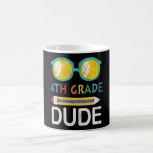 Vierte-Klasse-Typ Rückkehr-zur-Schule-Schüler-Jung Kaffeetasse