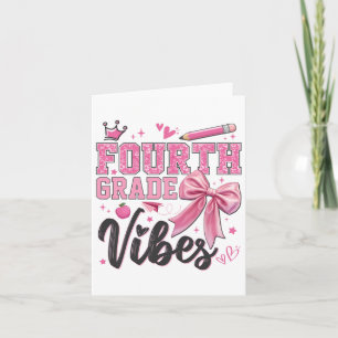 Vierte Klasse vibes back to School Coquette Tee Karte