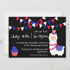 Vierte Llama-Party Einladung Juli