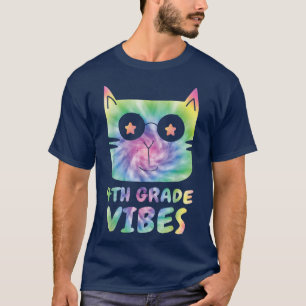 Vierte Vibes Niedliche Gefärbte Krawatte Katze Kit T-Shirt