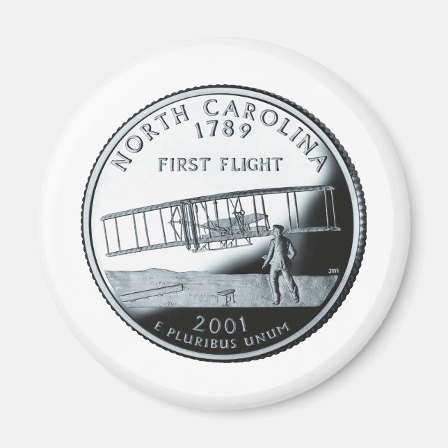 Viertel North Carolina Magnet (Vorne)